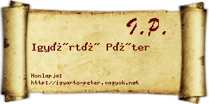 Igyártó Péter névjegykártya