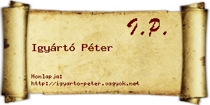 Igyártó Péter névjegykártya
